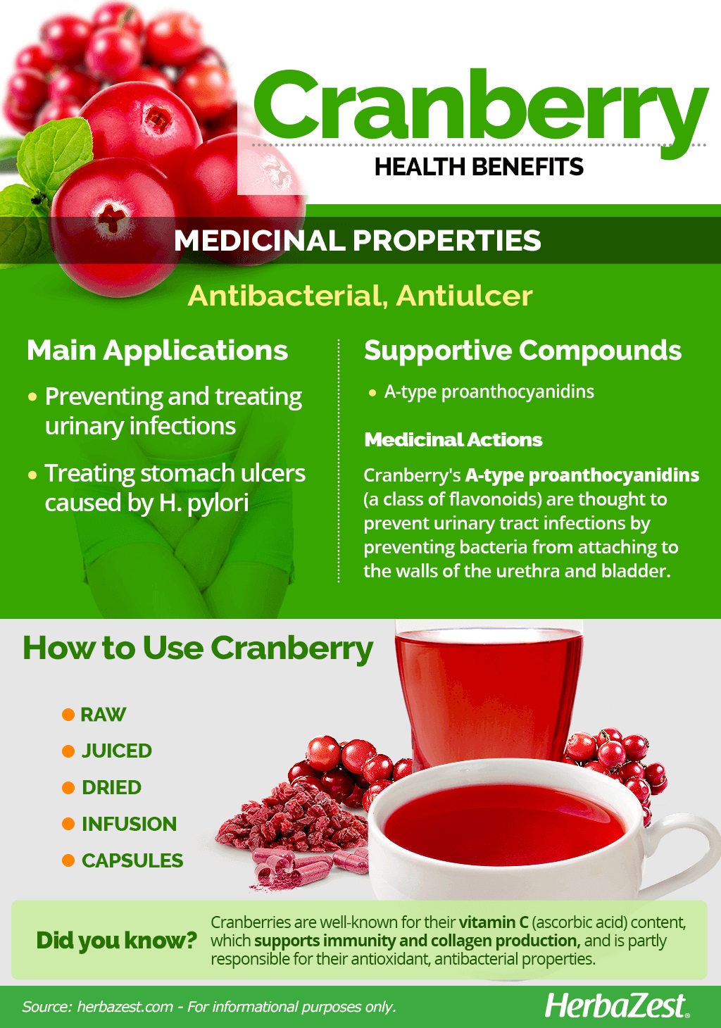 Infographic Cranberry HerbaZest