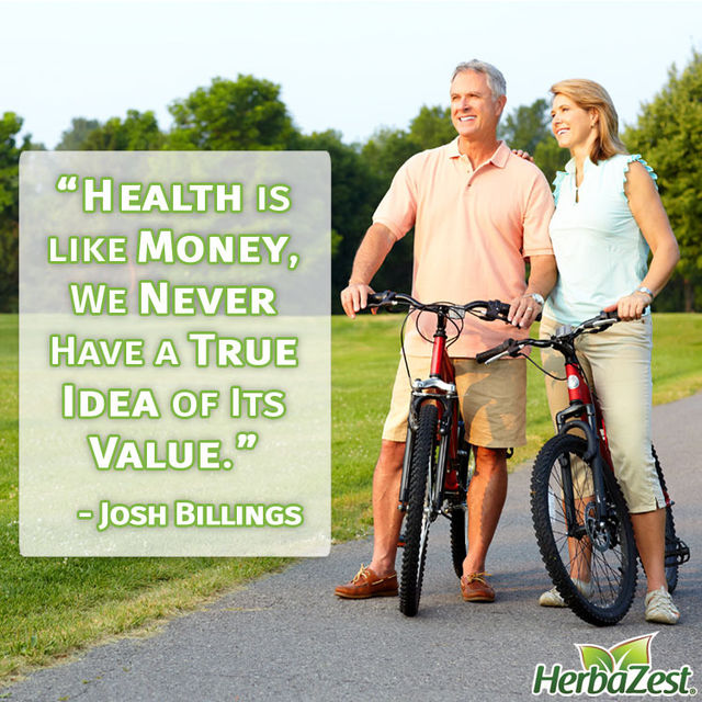 Quote: Health is Like Money, We Never Have a True Idea of Its Value