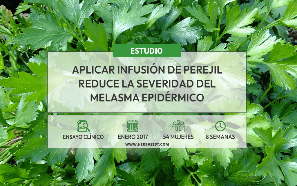 Las aplicaciones tópicas de perejil ayudan a reducir el melasma