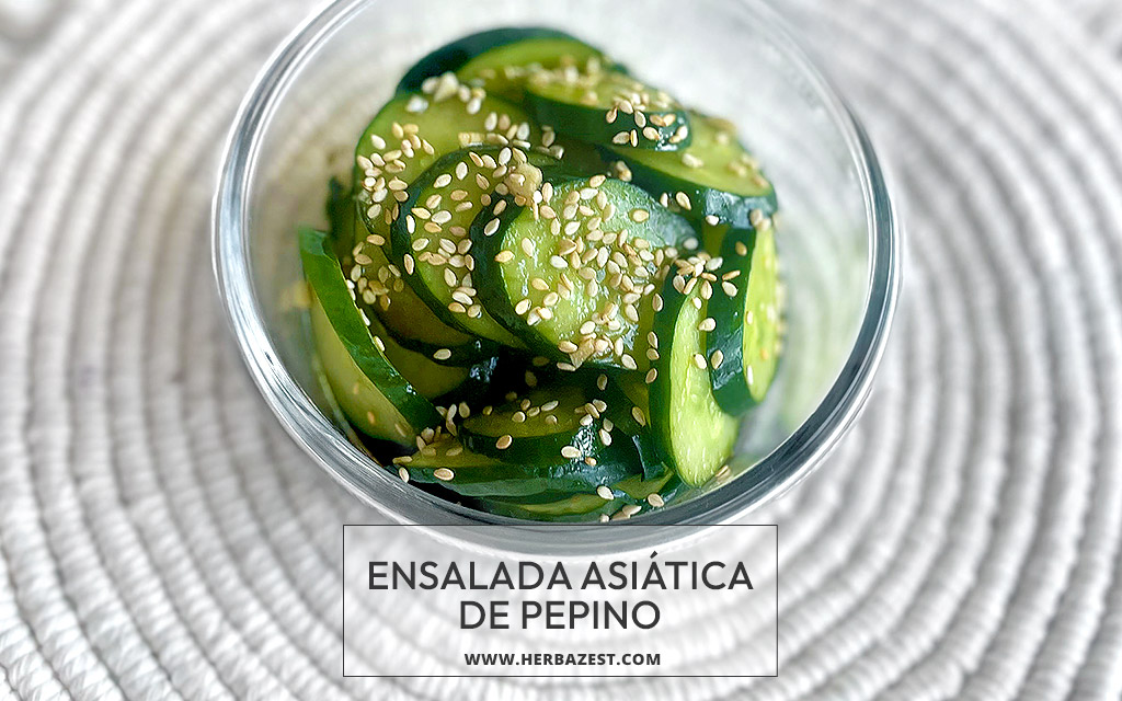 Ensalada asiática de pepino