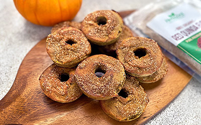 Donas horneadas de calabaza con harina de quinua roja