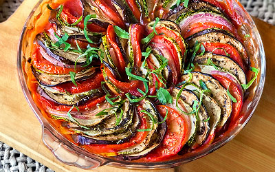 Ratatouille horneado con hierbas