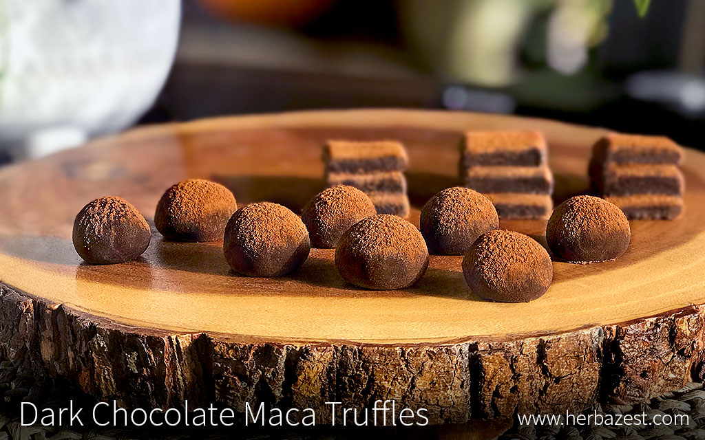 Dark Chocolate Maca Truffles