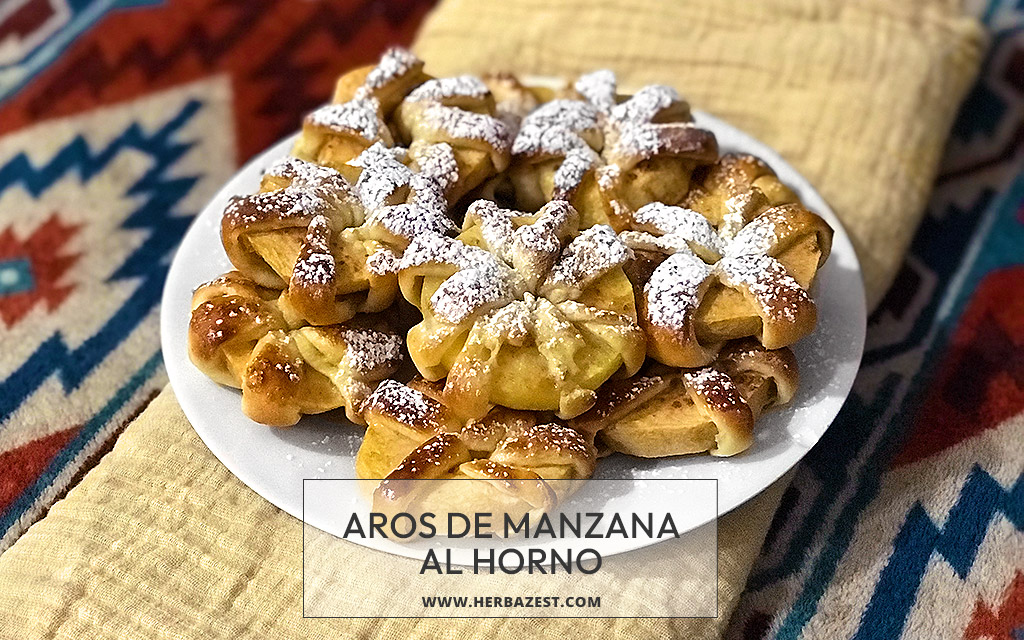 Aros de manzana al horno