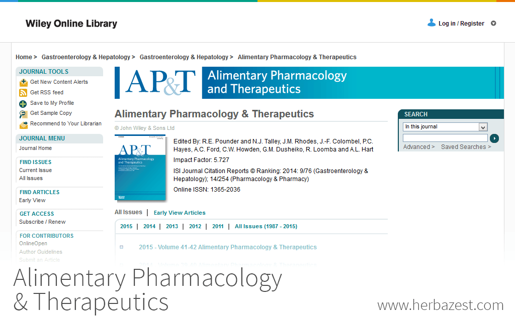 Alimentary Pharmacology & Therapeutics