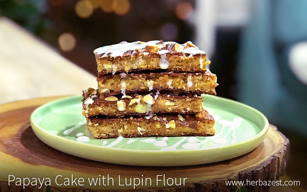 Papaya Cake with Lupin Flour
