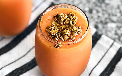 Batido de papaya con cardamomo