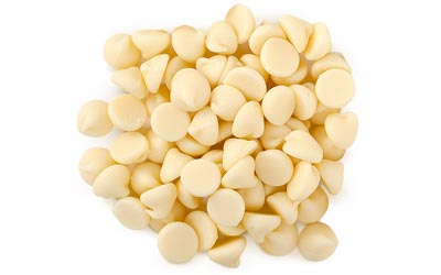 chispas de chocolate blanco
