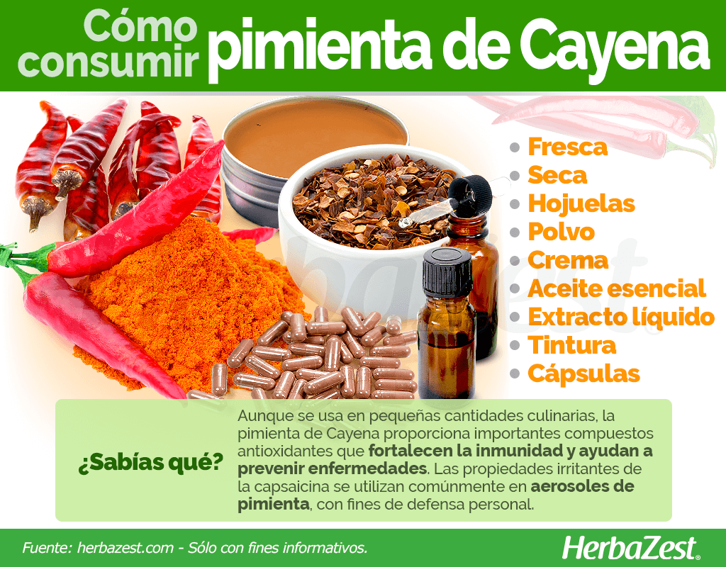 Cómo consumir pimienta de Cayena