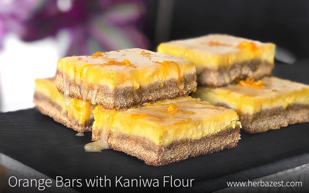 Orange Bars with Kaniwa Flour