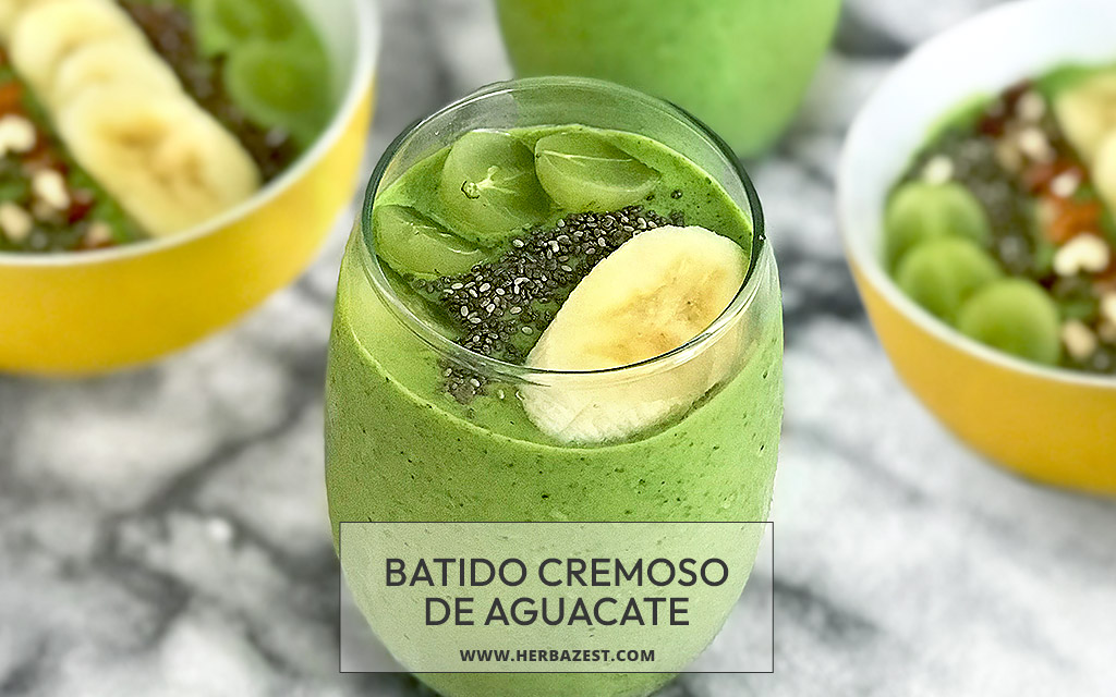 Batido cremoso de aguacate
