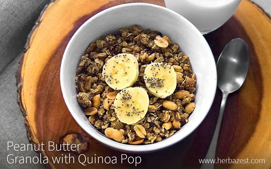 Peanut Butter Granola with Quinoa Pop