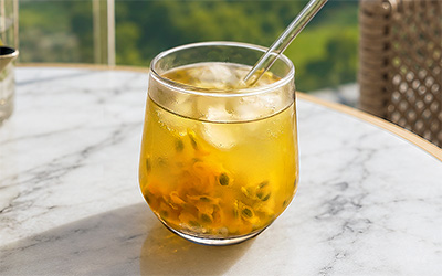 Passion Fruit Soursop Leaf Iced Tea