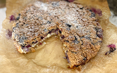 Blueberry Cheesecake with Amaranth Flour