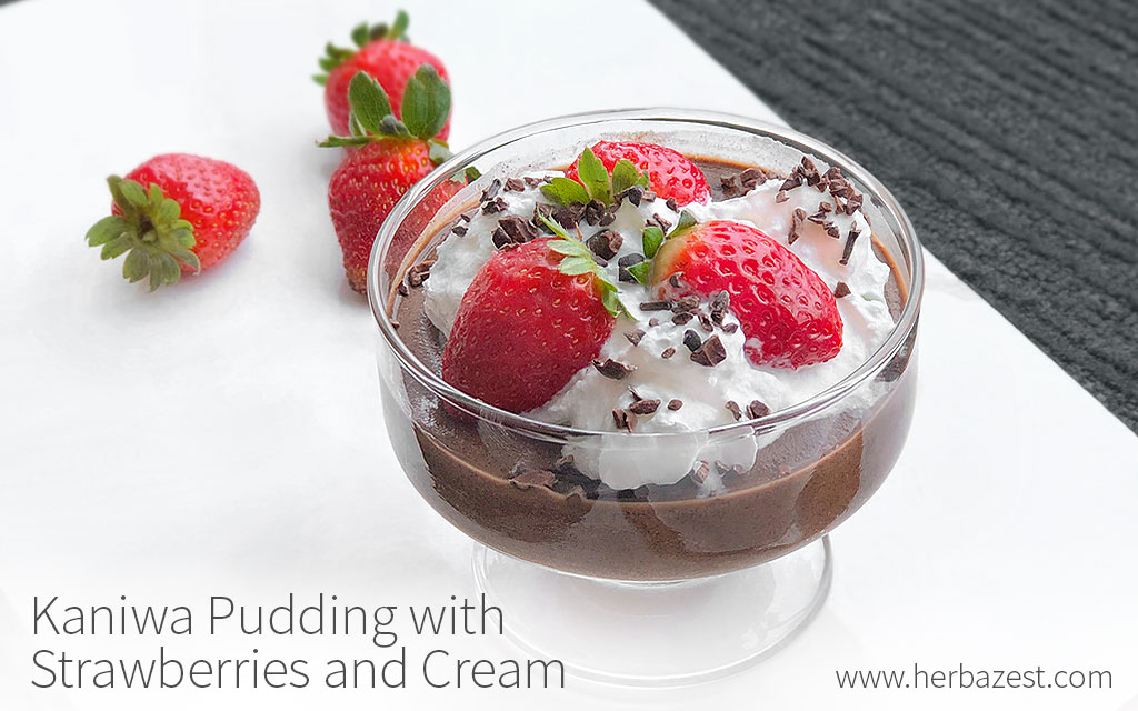 Kaniwa Pudding with Strawberries and Cream