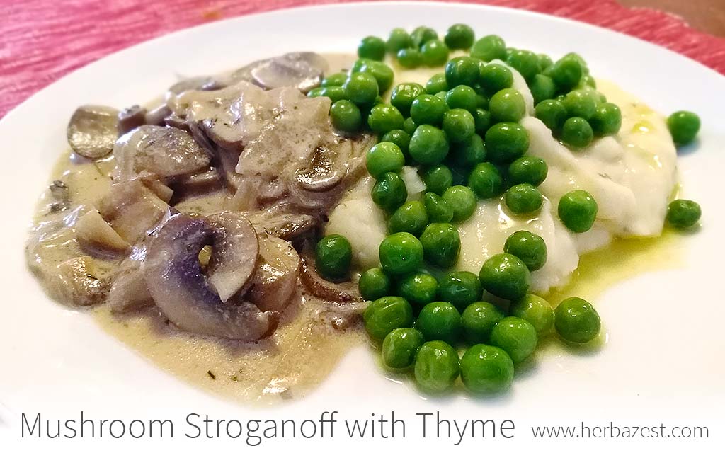 Mushroom Stroganoff with Thyme