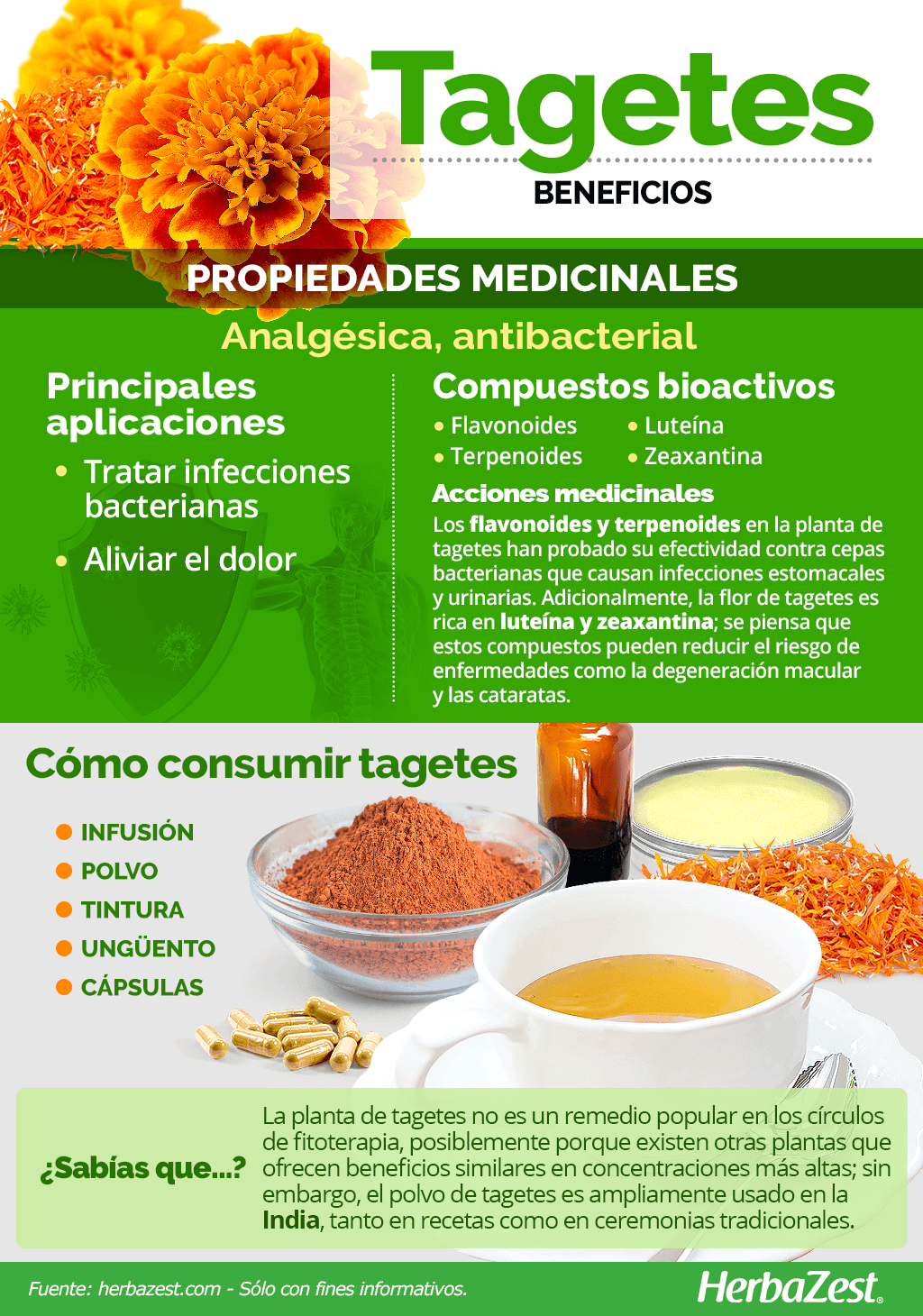 Beneficios de Tagetes