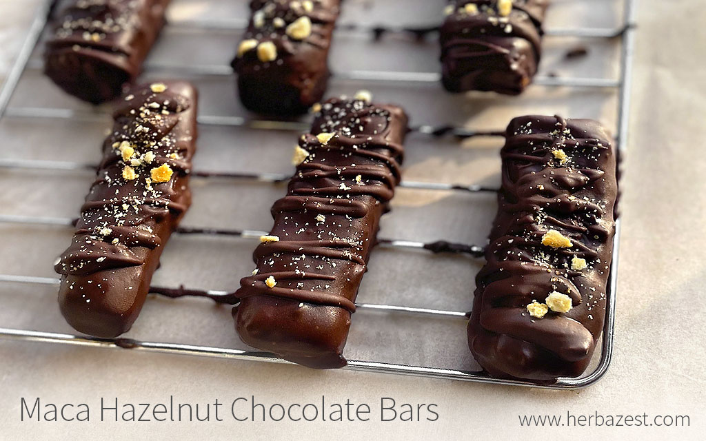 Maca Hazelnut Chocolate Bars