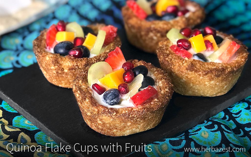 Quinoa Flake Cups with Fruits