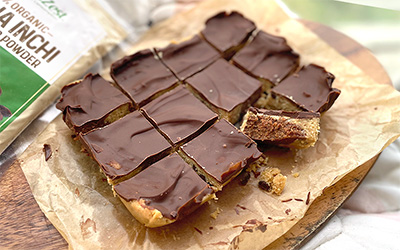 Brookies de mantequilla de maní con sacha inchi