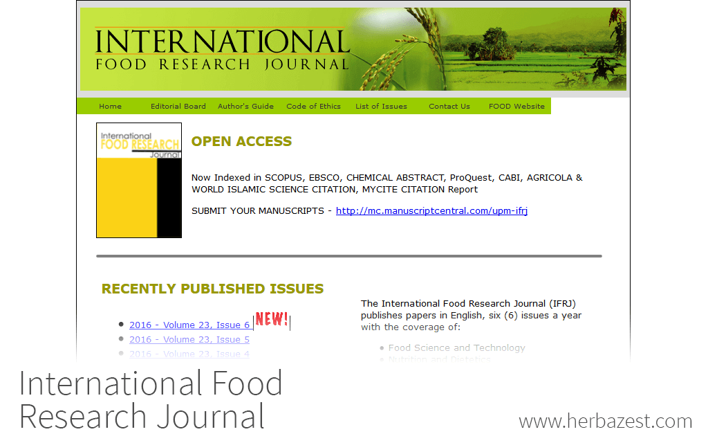 International Food Research Journal Herbazest