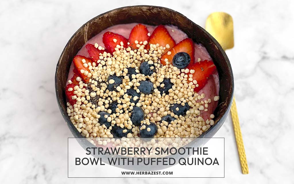Strawberry Smoothie Bowl with Puffed Quinoa