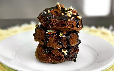 Donas veganas de chocolate