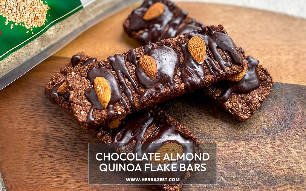 Chocolate Almond Quinoa Flake Bars