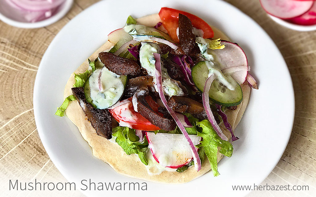 Mushroom shawarma