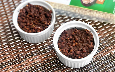 Avena reposada con chocolate y quinua pop