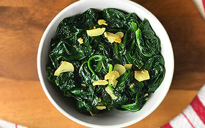 Espinacas salteadas con ajo