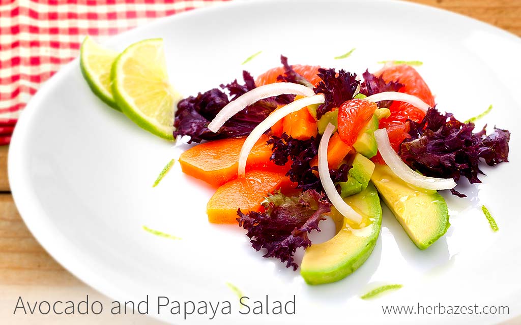 Avocado and Papaya Salad