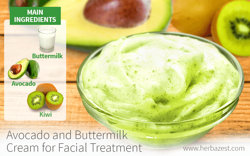 Avocado and Buttermilk Cream for Facial Treatment