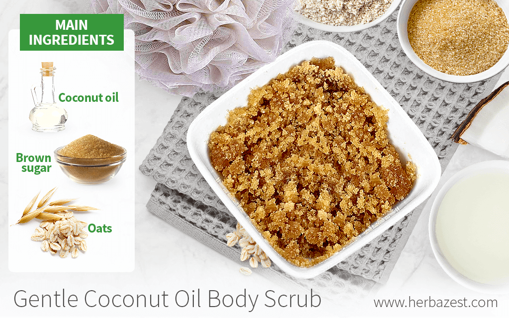 Gentle Coconut Oil Body Scrub with Oats HerbaZest