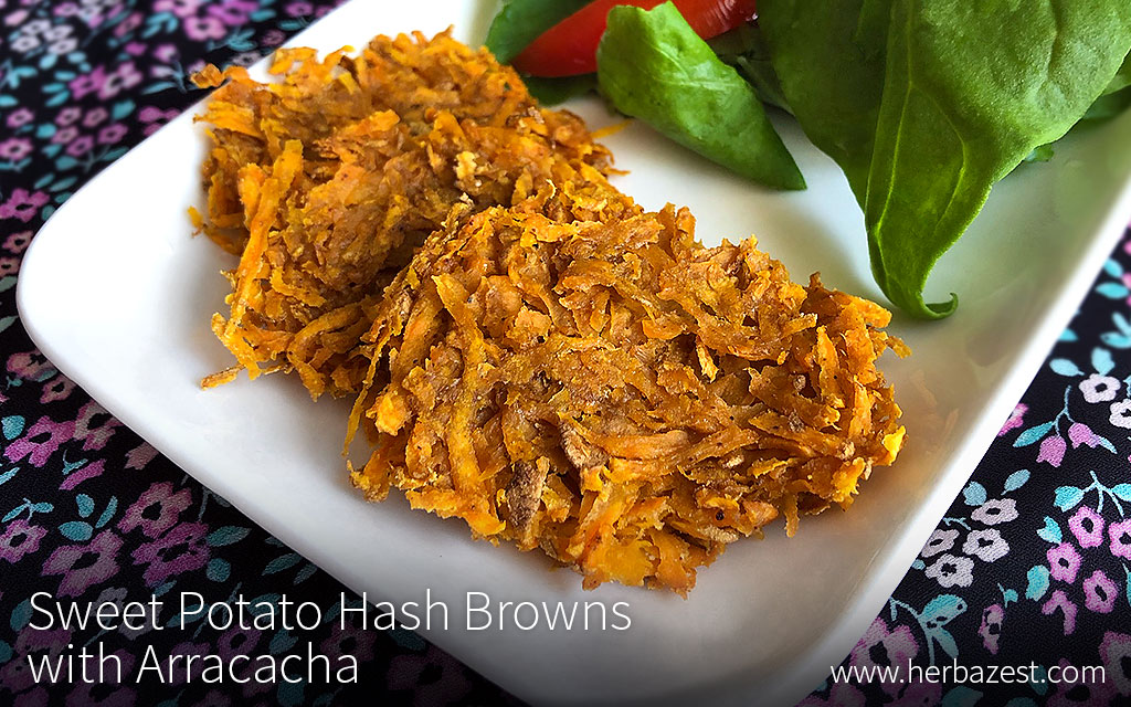 Sweet Potato Hash Browns with Arracacha