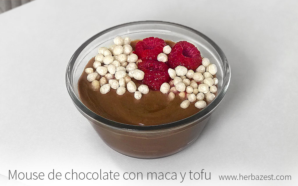 Mouse de chocolate con maca y tofu