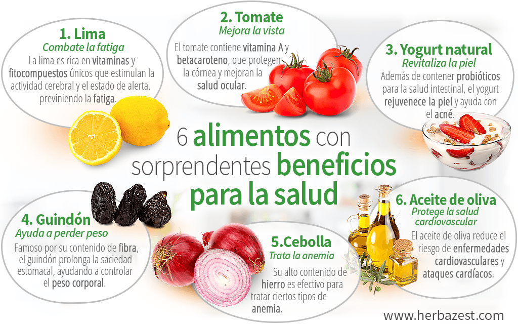 6 alimentos con sorprendentes beneficios para la salud