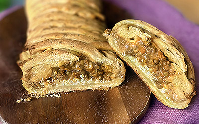Mushroom Lentil Stromboli