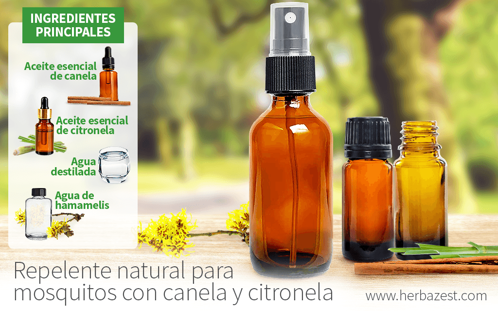 Repelente natural para mosquitos con canela y citronela HerbaZest