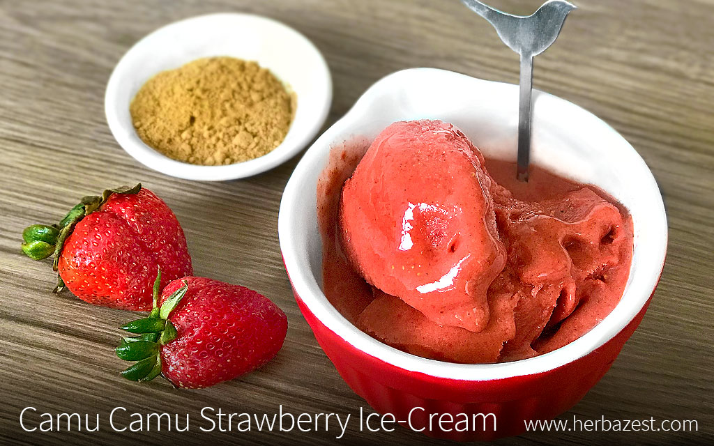 Camu Camu Strawberry Ice-Cream