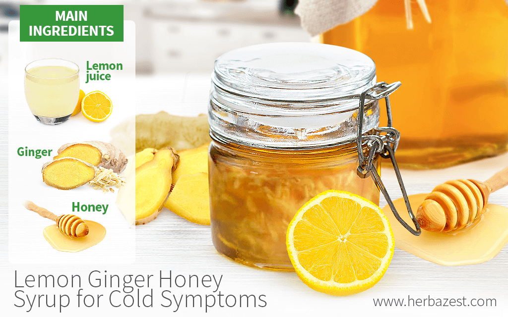 Lemon Ginger Honey Syrup for Cold Symptoms