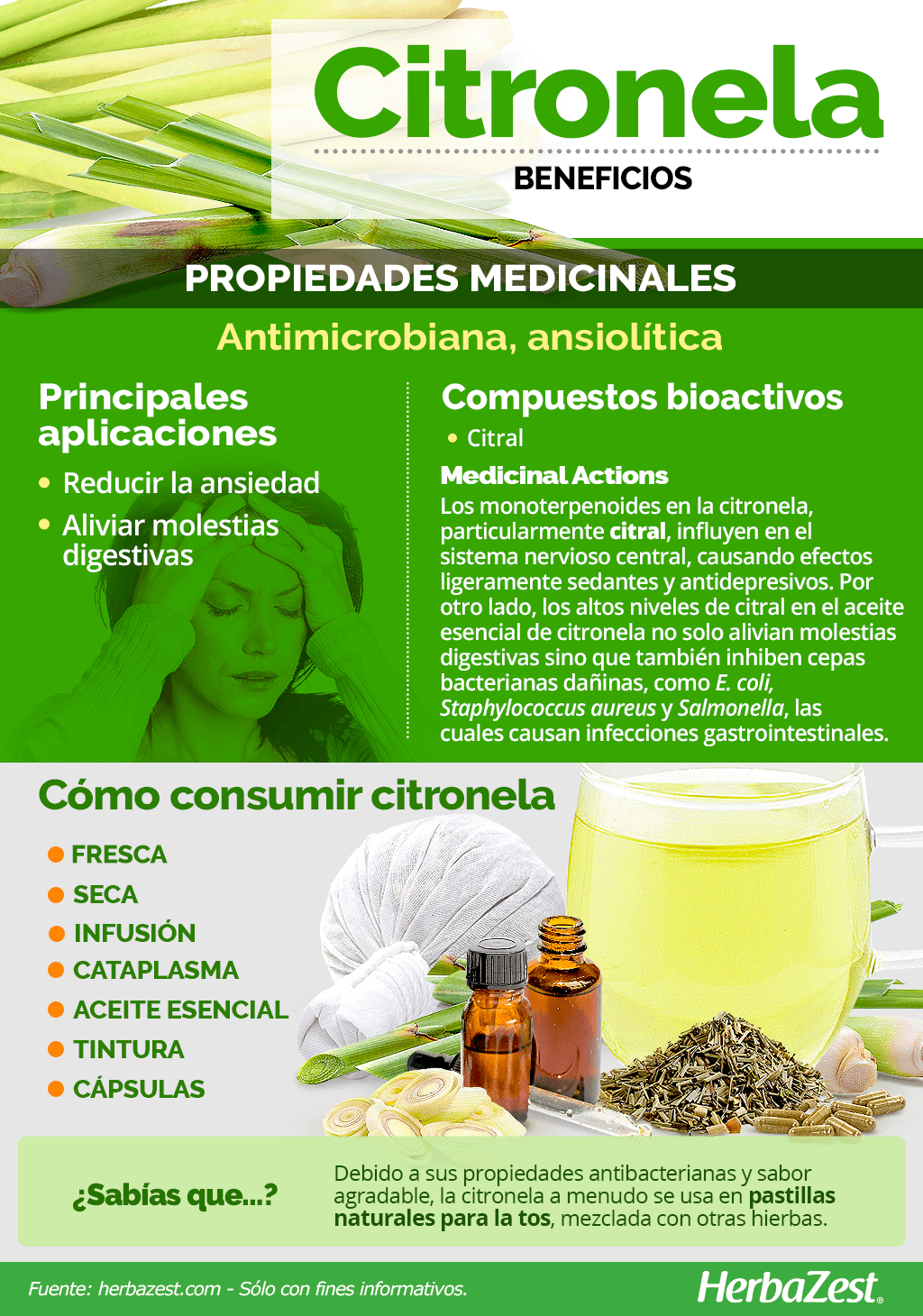 Beneficios de la citronela