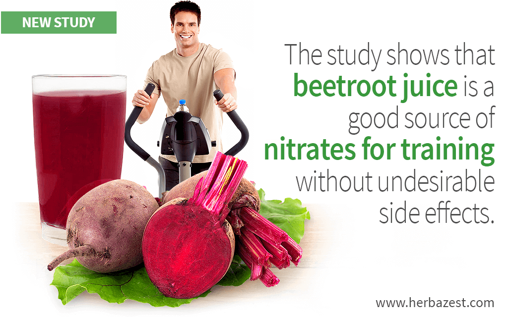The study shows that beetroot juice is a good source of nitrates for training without undesirable side effects.