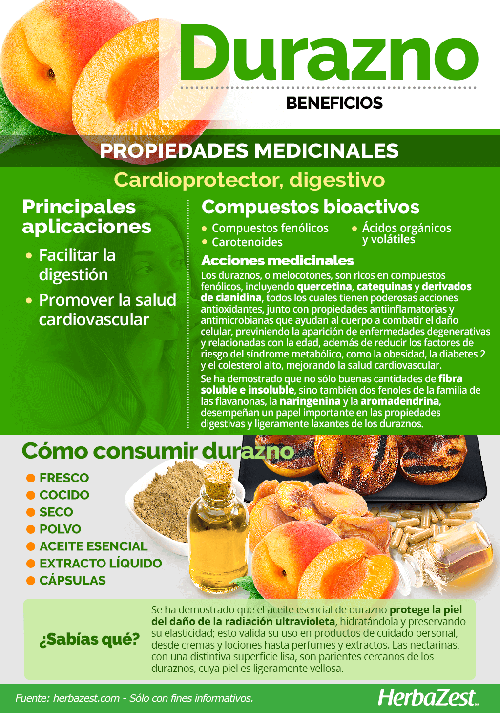 Beneficios y propiedades del durazno