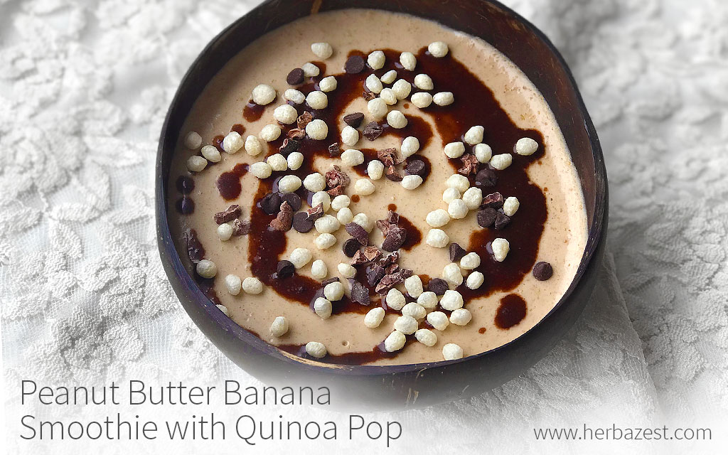Peanut Butter Banana Smoothie with Quinoa Pop