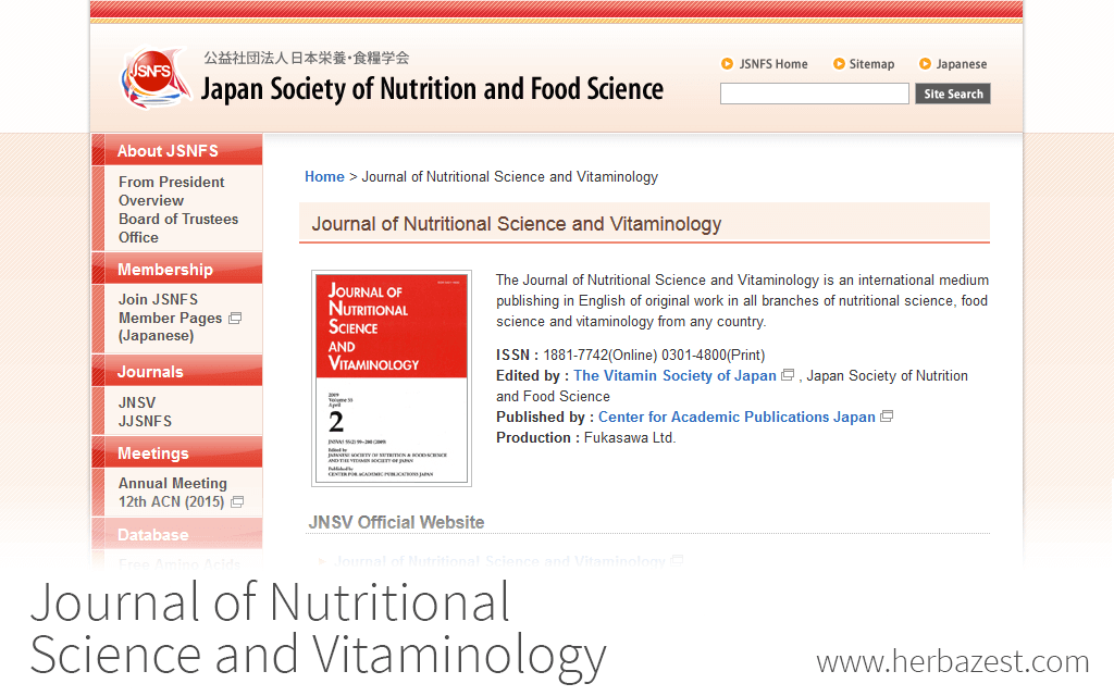 Journal of Nutritional Science and Vitaminology