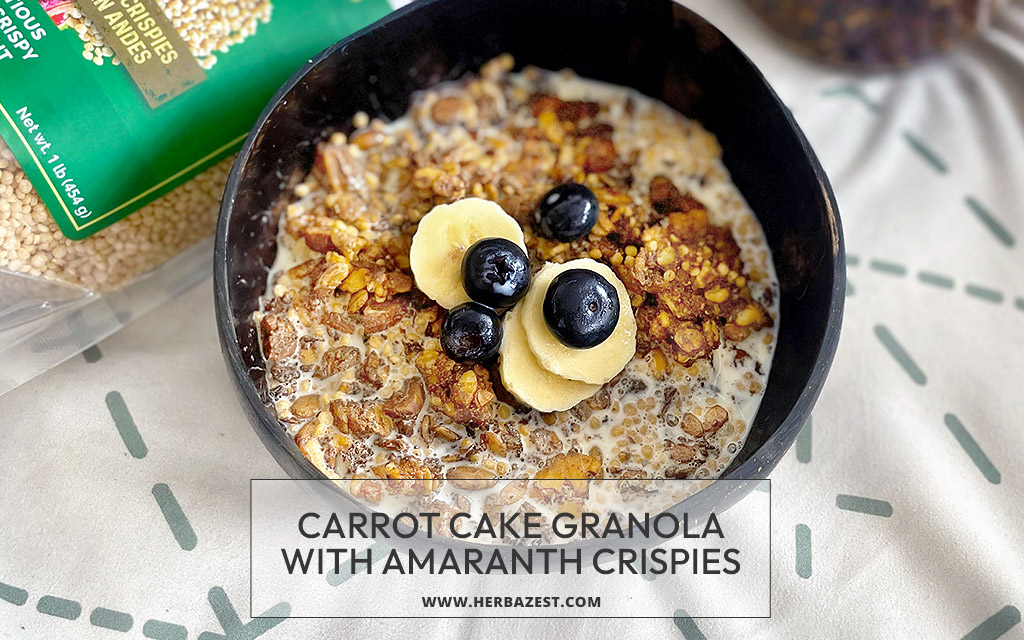 Carrot Cake Granola with Amaranth Crispies