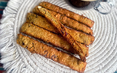 Biscotti de quinua con almendras y arándanos rojos
