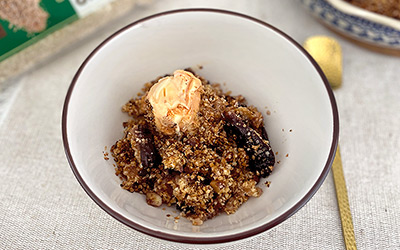 Crumble de higos con hojuelas de quinua