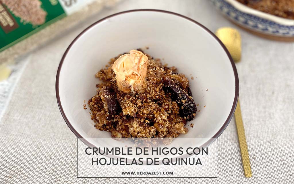 Crumble de higos con hojuelas de quinua